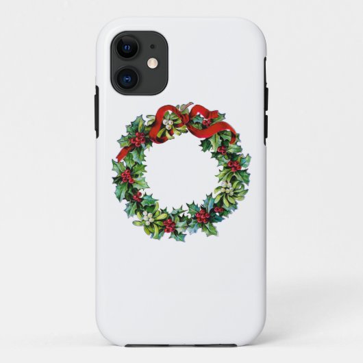 HollyとMIstletoeのクリスマスリース Case-Mate iPhoneケース (裏面)