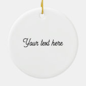 HollyとMistletoe Kids - Edit back文字オーナメント セラミックオーナメント (裏面)
