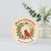 Hollyのクリスマスリース、ミスタントー&(鳥)ショウジョウコウカンチョウ シーズンカード (スタンド正面)