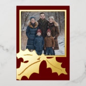 Hollyフレームと写真 箔シーズンカード (正面)