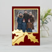 Hollyフレームと写真 箔シーズンカード (立ち正面)