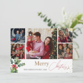 Hollyブランチ5フォトコラージクリスマス シーズンカード (スタンド正面)