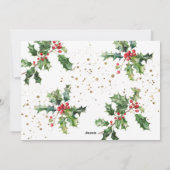 Hollyブランチ5フォトコラージクリスマス シーズンカード (裏面)