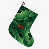 Holly and Berry ラージクリスマスストッキング (正面 (吊り時))