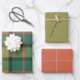 Holly & Basil Wrapping Paper Flat Sheet Set of 3 ラッピングペーパーシート