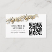 Holly Bells Christmasの結婚WebsiteオンラインRSVP エンクロージャーカード (裏面)