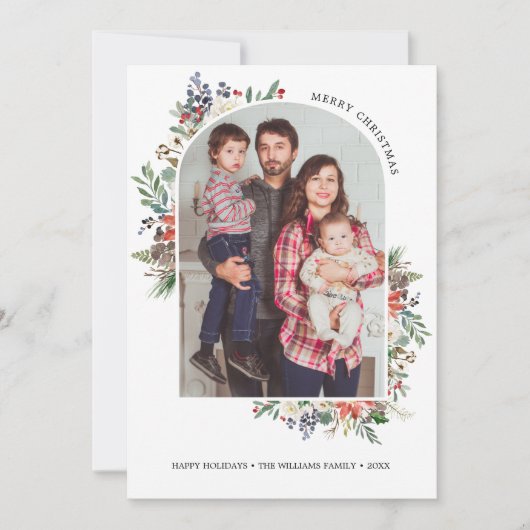Holly Berlies Archフレーム写真年レビュー・カード 招待状 (正面)