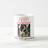 Holly Berlies Merry Christmasの水彩写真 コーヒーマグカップ (中央)