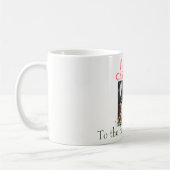 Holly Berlies Merry Christmasの水彩写真 コーヒーマグカップ (左)