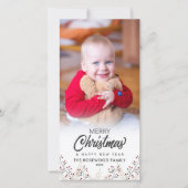 Holly Berlies Merry Christmas New Year Photo シーズンカード (正面)