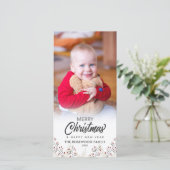 Holly Berlies Merry Christmas New Year Photo シーズンカード (スタンド正面)