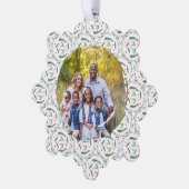 Holly Berries and branches Paper Ornament Card オーナメントカード (左)