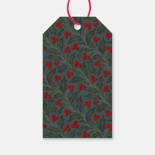 Holly Berries Christmas ギフトタグ (裏面)