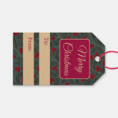 Holly Berries Christmas ギフトタグ (正面(横))