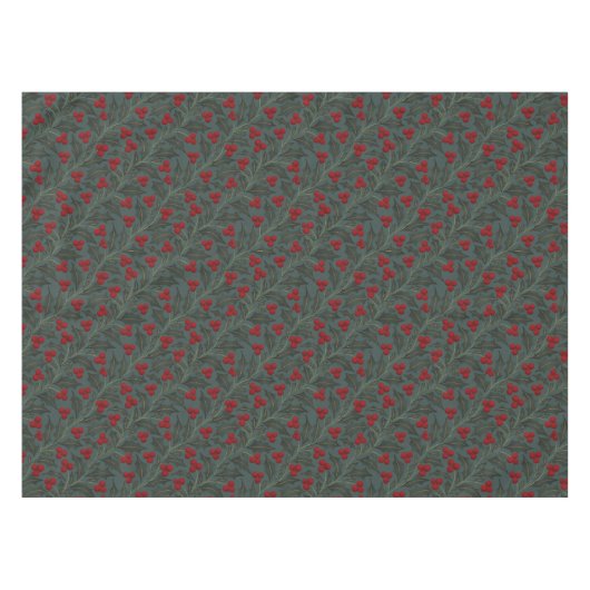 Holly Berries Christmas テーブルクロス (正面(横))