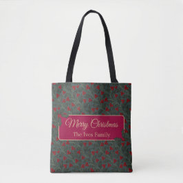 Holly Berries Christmas トートバッグ