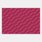 Holly Berries Christmas ラッピングペーパーシート (正面2)