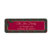 Holly Berries Christmas ラベル (正面)