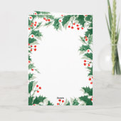 Holly Berries Christmas Clients Customer Employees シーズンカード (裏面)