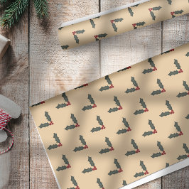 Holly Berries Christmas - Holly Sprig 薄葉紙
