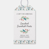 Holly Berries Christmas Theme Food ギフトタグ (正面)