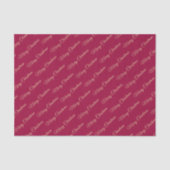 Holly Berries Gold on Red Merry Christmas 薄葉紙 (正面)