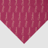 Holly Berries Gold on Red Merry Christmas 薄葉紙 (詳細)