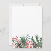 Holly Berries Merry Christmas Chic Arch Photo シーズンカード (裏面)