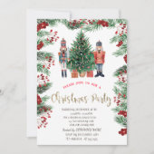 Holly Berries Nutcrackers Company クリスマス 招待状 (正面)