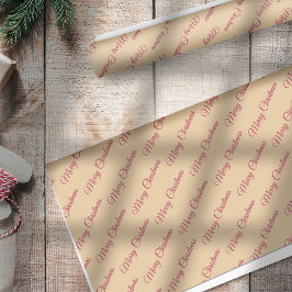 Holly Berries Red on Gold Merry Christmas 薄葉紙