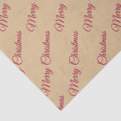 Holly Berries Red on Gold Merry Christmas 薄葉紙 (詳細)