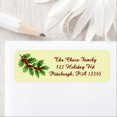 Holly & Berries return address ラベル (インサイチュ)