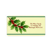 Holly & Berries shipping ラベル (正面)