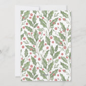  Holly Berry Bow Merry Christmas  シーズンカード (裏面)