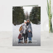 Holly Berry Christmas モダン Family Photo シーズンカード (正面)