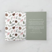 Holly Berry Christmas モダン Family Photo シーズンカード (内部)