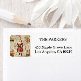 Holly Berry Christmas Holiday Return Address Label ラベル