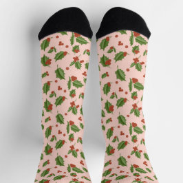 Holly Berry Christmas Socks ソックス