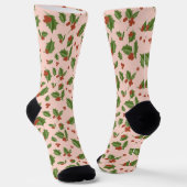 Holly Berry Christmas Socks ソックス (傾斜あり)