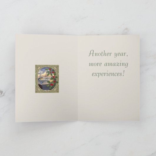  Holly Berry Decorative Christmas Border カード (内部)