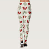 Holly Bird & Snowflake Christmas Leggings Women レギンス (裏面)
