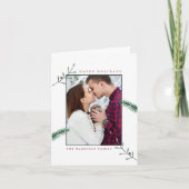 Holly Branches写真クリスマス シーズンカード (正面)