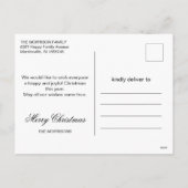 Holly Branches 1家族の写真クリスマス シーズンポストカード (裏面)