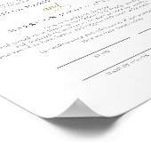 HOLLY Burgundy Winterフローラ婚姻証明書 ポスター (角)