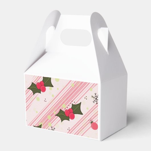 Holly by Sionna gift box with snowflakes  フェイバーボックス (正面サイド)