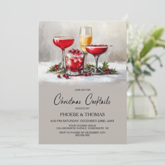 Holly Christmas Cocktail Party 招待状 (スタンド正面)