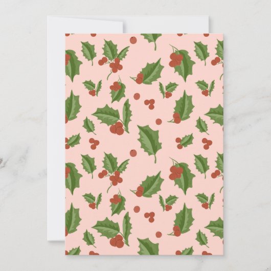 Holly Christmas Party Invitation 招待状 (正面)