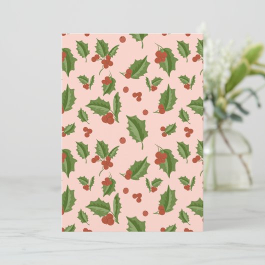 Holly Christmas Party Invitation 招待状 (スタンド正面)