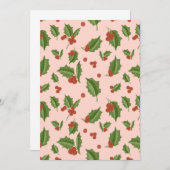 Holly Christmas Party Invitation 招待状 (正面/裏面)