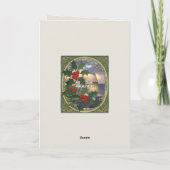 Holly Christmas Red Berry Decorative Holiday Desig カード (裏面)